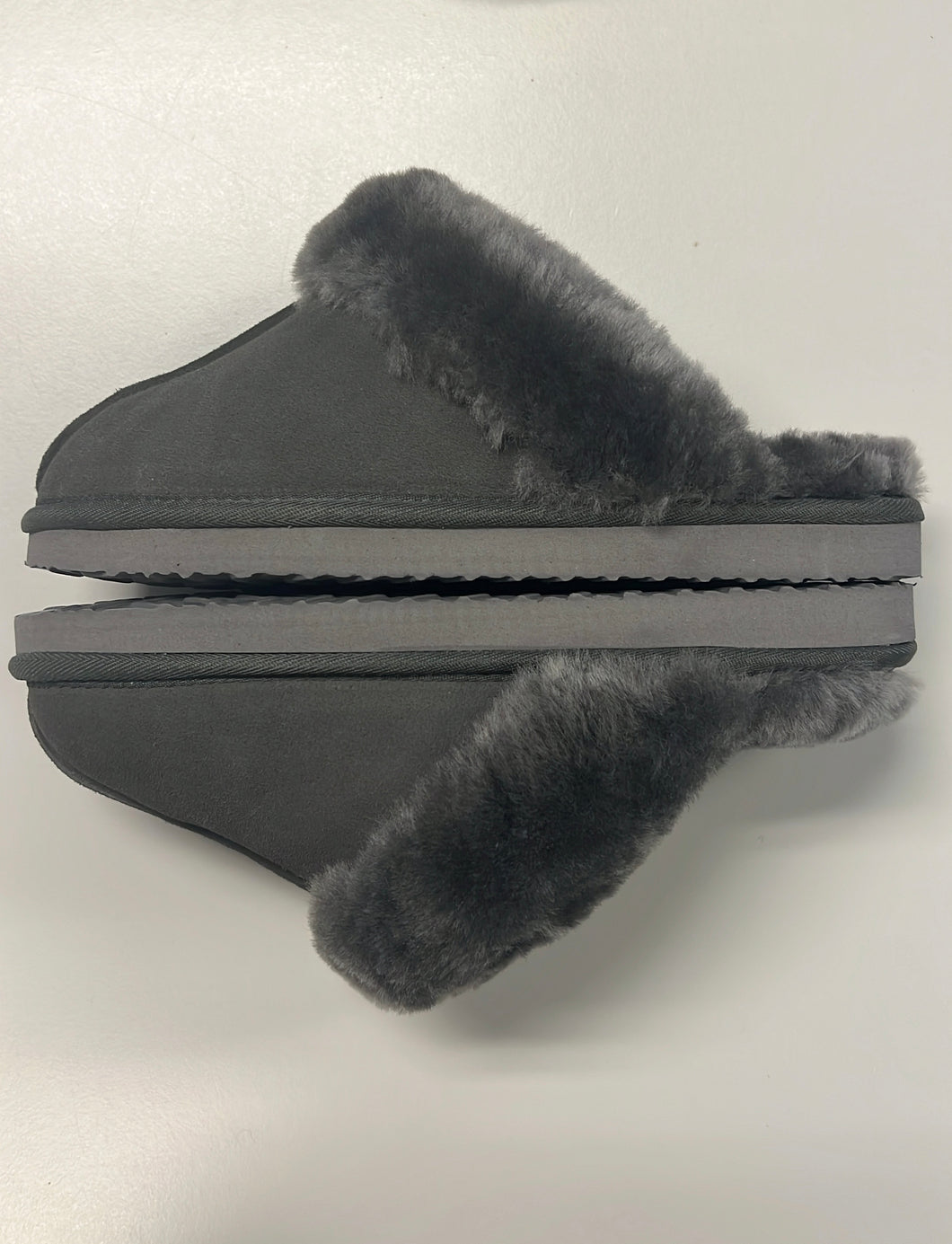 Walq wool fitted slippers grey
