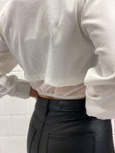 Load image into Gallery viewer, Mesh crop top with long sleeve
